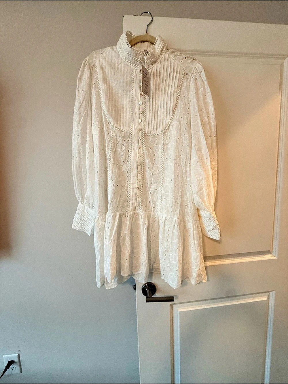 Rag & Bone White Eyelet Lace Mini Dress Size XS NWT